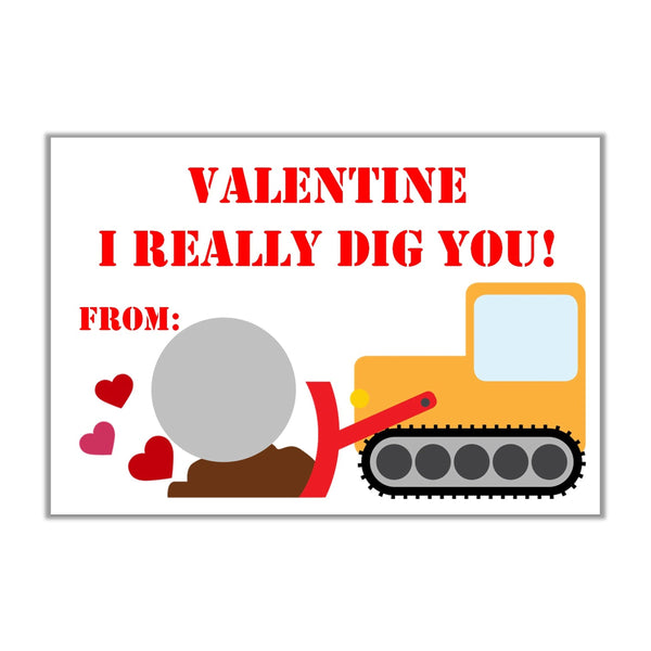 Construction Theme Valentine's Day Scratch off Cards - Cathy's Creations - www.candywrappershop.com