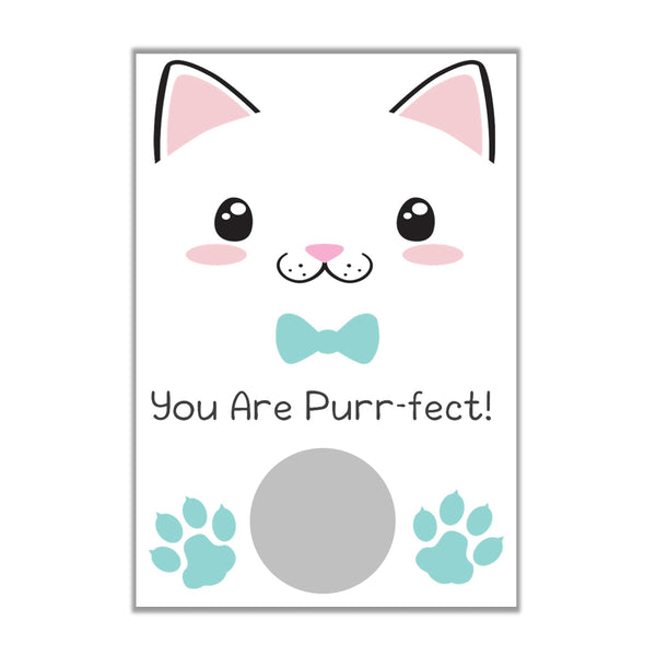 Cute Kitty Valentine's Day Scratch Off Cards - Cathy's Creations - www.candywrappershop.com