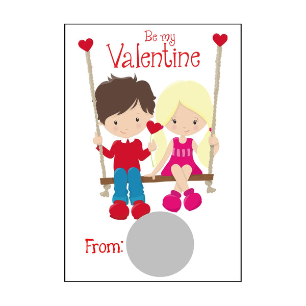 Swinging Kids Valentine's Day Scratch Off Cards - Cathy's Creations - www.candywrappershop.com