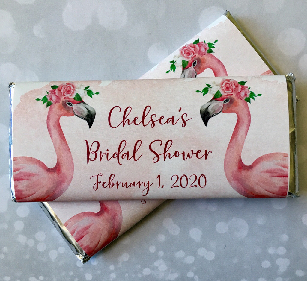 Flamingo Candy Bar Wrapper - Cathy's Creations - www.candywrappershop.com