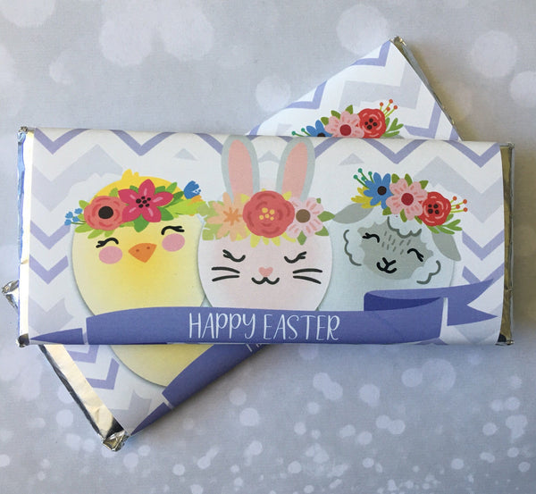 Easter Animals Candy Bar Wrapper - Cathy's Creations - www.candywrappershop.com