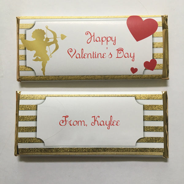 Valentine's Day Cupid Candy Bar Wrapper - Cathy's Creations - www.candywrappershop.com