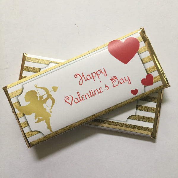 Valentine's Day Cupid Candy Bar Wrapper - Cathy's Creations - www.candywrappershop.com