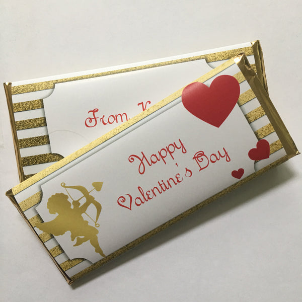 Valentine's Day Cupid Candy Bar Wrapper - Cathy's Creations - www.candywrappershop.com
