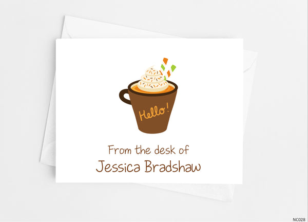 Pumpkin Spice Note Cards - Cathy's Creations - www.candywrappershop.com