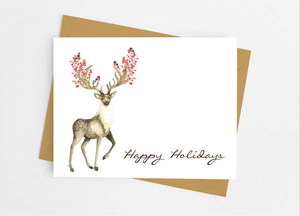 Christmas Deer Note Cards - Cathy's Creations - www.candywrappershop.com