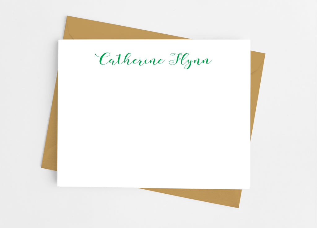 Personalized Stationery Flat Note Cards - Classic Script - Cathy's Creations - www.candywrappershop.com