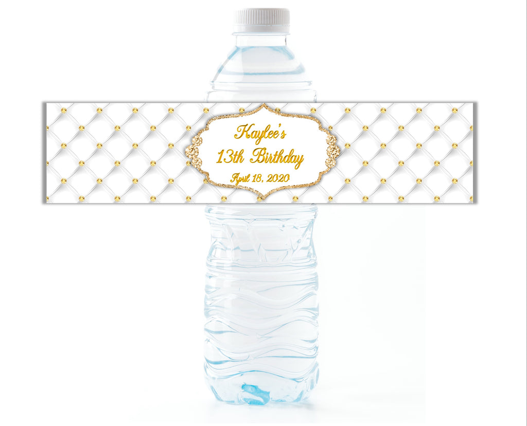 Royal Glamour Water Bottle Labels - Cathy's Creations - www.candywrappershop.com