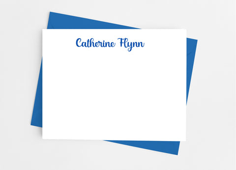 Personalized Stationery Flat Note Cards - Playful Script - Cathy's Creations - www.candywrappershop.com