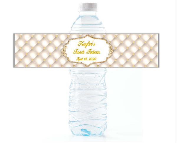 Royal Glamour Water Bottle Labels - Cathy's Creations - www.candywrappershop.com