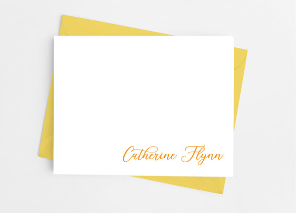 Personalized Stationery Flat Note Cards - Classic Script - Cathy's Creations - www.candywrappershop.com