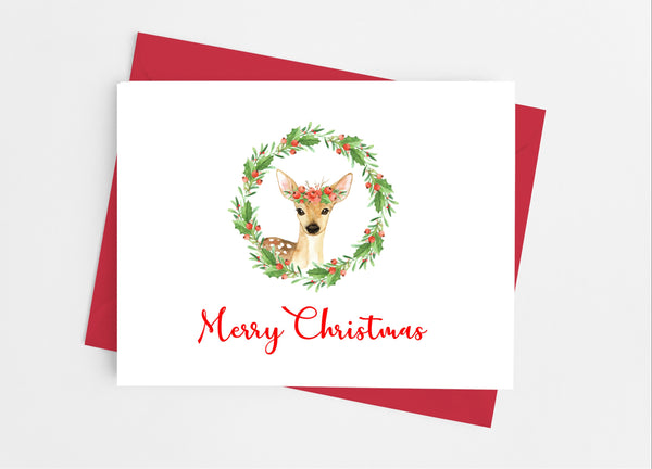 Christmas Deer Note Cards - Cathy's Creations - www.candywrappershop.com