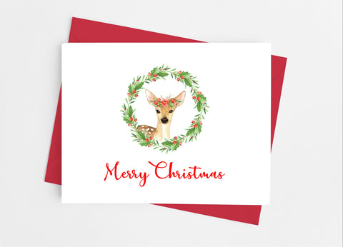 Christmas Deer Note Cards - Cathy's Creations - www.candywrappershop.com