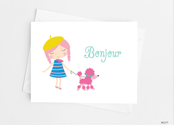 French Poodle Note Cards - Cathy's Creations - www.candywrappershop.com