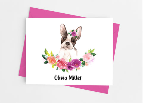 French Bulldog Note Cards - Cathy's Creations - www.candywrappershop.com