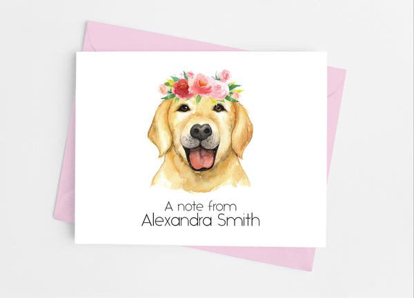 Golden Retriever Note Cards - Cathy's Creations - www.candywrappershop.com