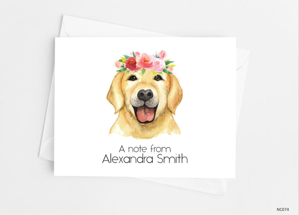 Golden Retriever Note Cards - Cathy's Creations - www.candywrappershop.com