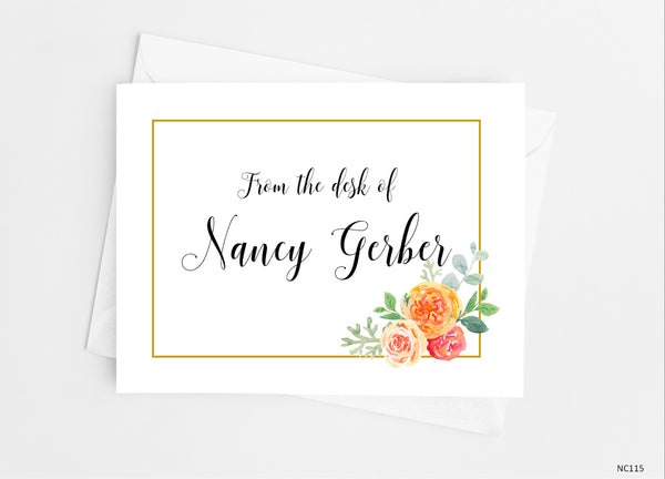 Floral Note Cards - Cathy's Creations - www.candywrappershop.com