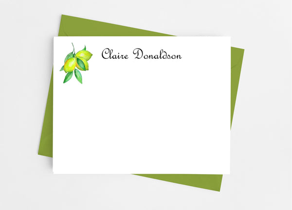 Lemon Flat Note Cards - Cathy's Creations - www.candywrappershop.com
