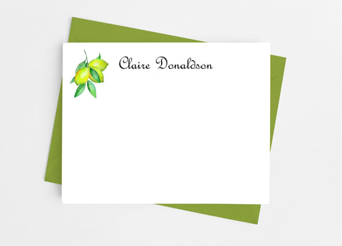Lemon Flat Note Cards - Cathy's Creations - www.candywrappershop.com