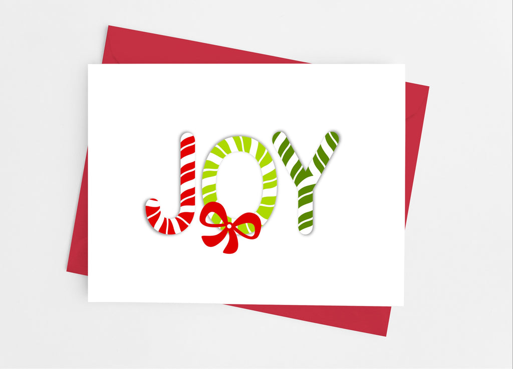 Christmas Joy Note Cards - Cathy's Creations - www.candywrappershop.com