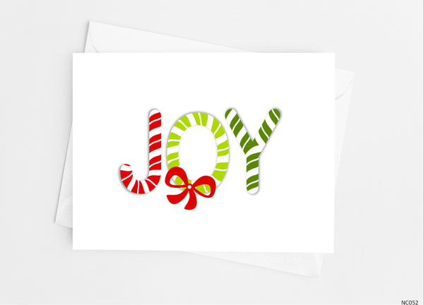 Christmas Joy Note Cards - Cathy's Creations - www.candywrappershop.com