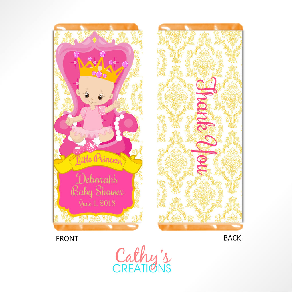 Little Princess Candy Bar Wrapper - Cathy's Creations - www.candywrappershop.com