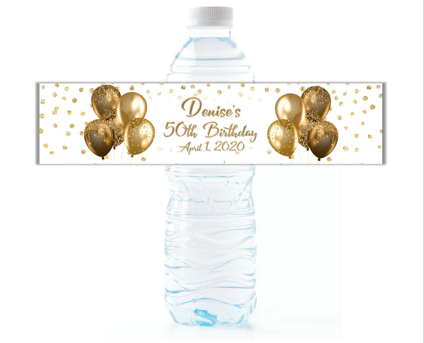 Balloon Party Water Bottle Labels - Cathy's Creations - www.candywrappershop.com