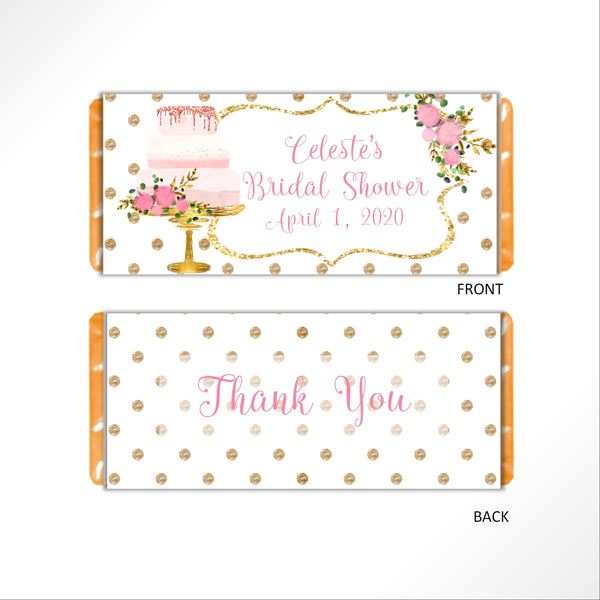 Wedding Cake Candy Bar Wrapper - Cathy's Creations - www.candywrappershop.com