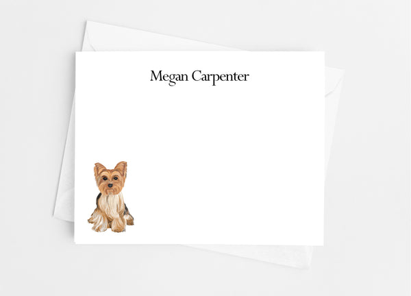 Yorkie Flat Note Cards - Cathy's Creations - www.candywrappershop.com