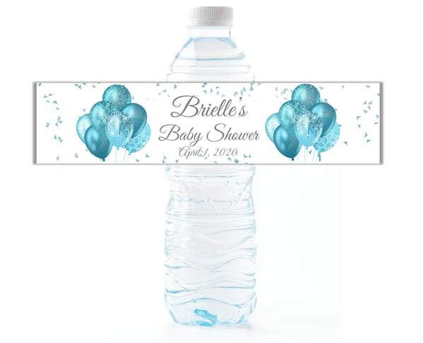Balloon Party Water Bottle Labels - Cathy's Creations - www.candywrappershop.com