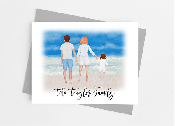 Summer Family Portrait Note Cards - Cathy's Creations - www.candywrappershop.com