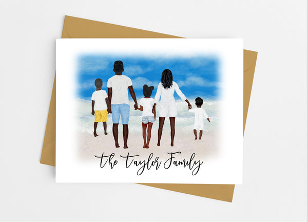 Summer Family Portrait Note Cards - Cathy's Creations - www.candywrappershop.com