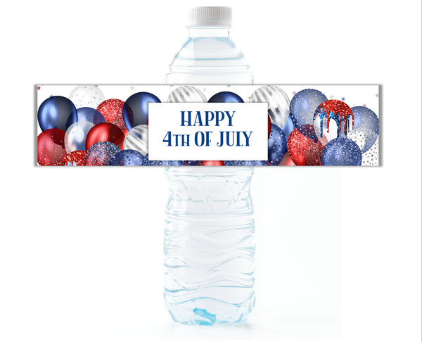 Balloon Background Water Bottle Labels - Cathy's Creations - www.candywrappershop.com