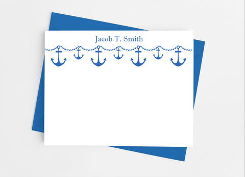 Anchor Banner Flat Note Cards - Cathy's Creations - www.candywrappershop.com