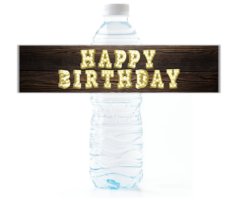 Happy Birthday Water Bottle Labels - Cathy's Creations - www.candywrappershop.com