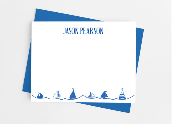 Sailboat Flat Note Cards - Cathy's Creations - www.candywrappershop.com