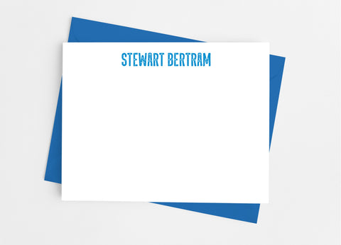 Personalized Stationery Flat Note Cards - Rough Stamp - Cathy's Creations - www.candywrappershop.com