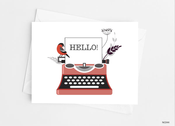 Typewriter Note Cards - Cathy's Creations - www.candywrappershop.com