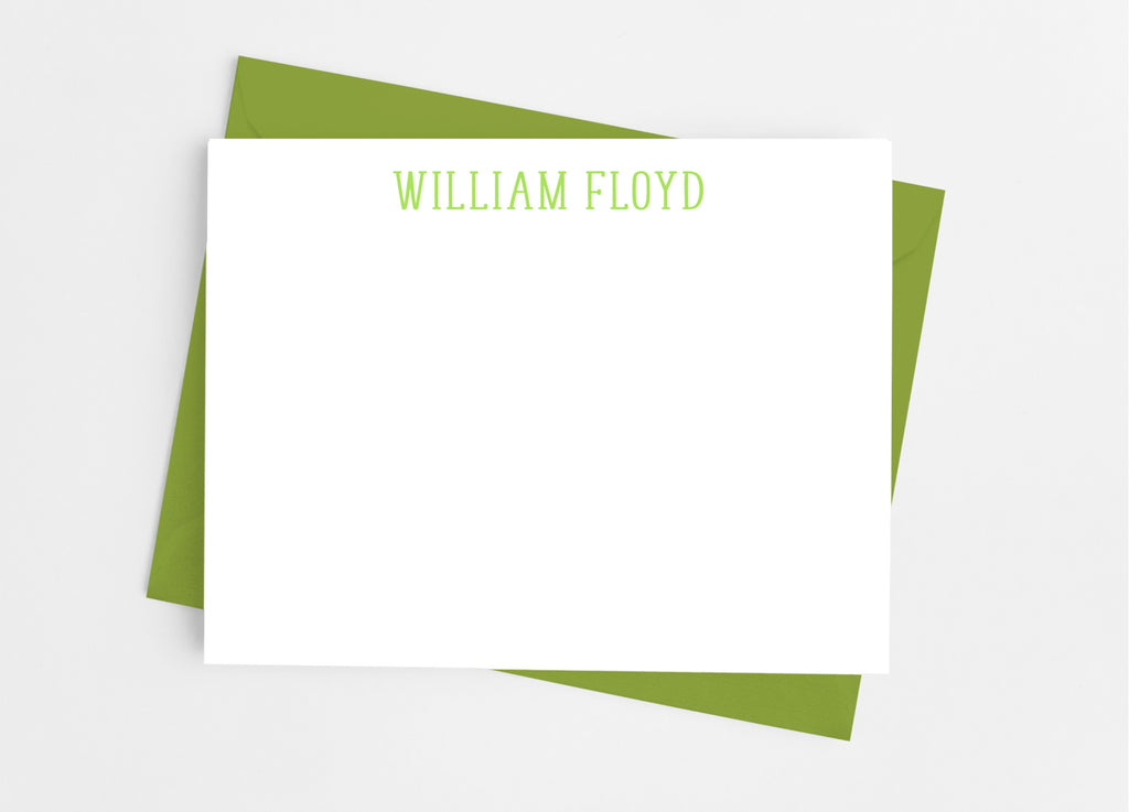 Personalized Stationery Flat Note Cards - Classic Type - Cathy's Creations - www.candywrappershop.com