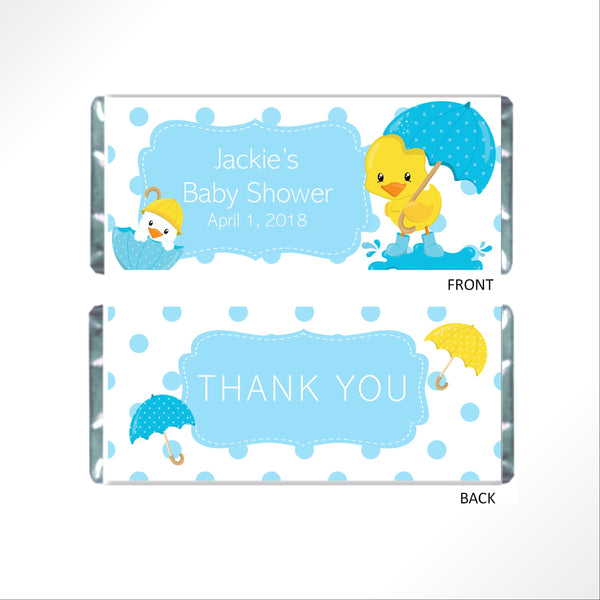 Duck Baby Shower Candy Bar Wrapper - Cathy's Creations - www.candywrappershop.com