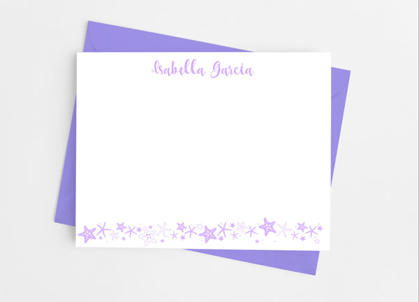 Starfish Flat Note Cards - Cathy's Creations - www.candywrappershop.com