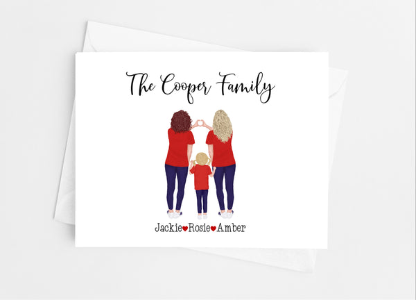 Red Family Portrait Note Cards - Cathy's Creations - www.candywrappershop.com