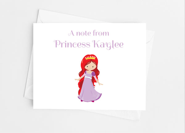 Purple Princess Note Cards - Cathy's Creations - www.candywrappershop.com