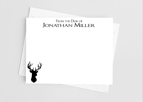Deer Antlers Flat Note Cards - Cathy's Creations - www.candywrappershop.com