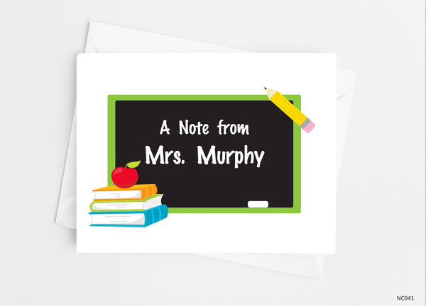 Teacher Note Cards - Cathy's Creations - www.candywrappershop.com