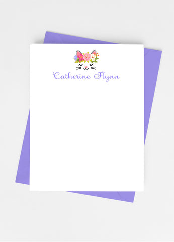 Cat Face Flat Note Cards - Cathy's Creations - www.candywrappershop.com