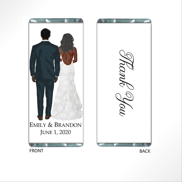 Customized Bride and Groom Candy Bar Wrapper - Cathy's Creations - www.candywrappershop.com