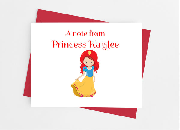 Fairytale Princess Note Cards - Cathy's Creations - www.candywrappershop.com