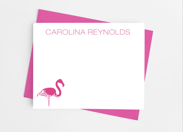 Flamingo Flat Note Cards - Cathy's Creations - www.candywrappershop.com